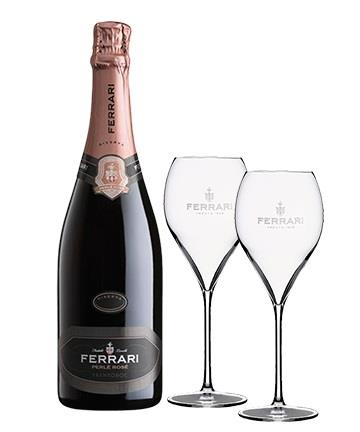 Ferrari Perle Rose + 2 Champagnergläser gratis