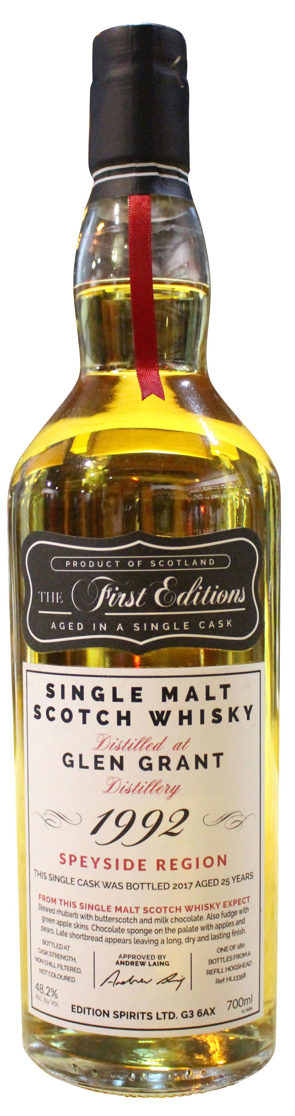 Glen Grant The First Editions Single Malt Scotch Whisky 25 y.o. - 1992er